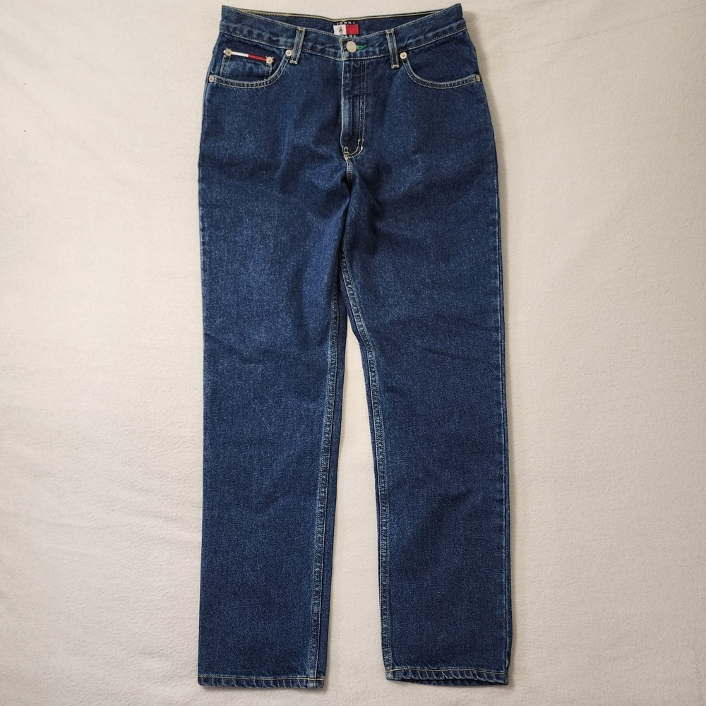 Vintage Y2k Tommy Hilfiger Mom Jeans Womens 9 30x30 Blue Deadstock New Denim